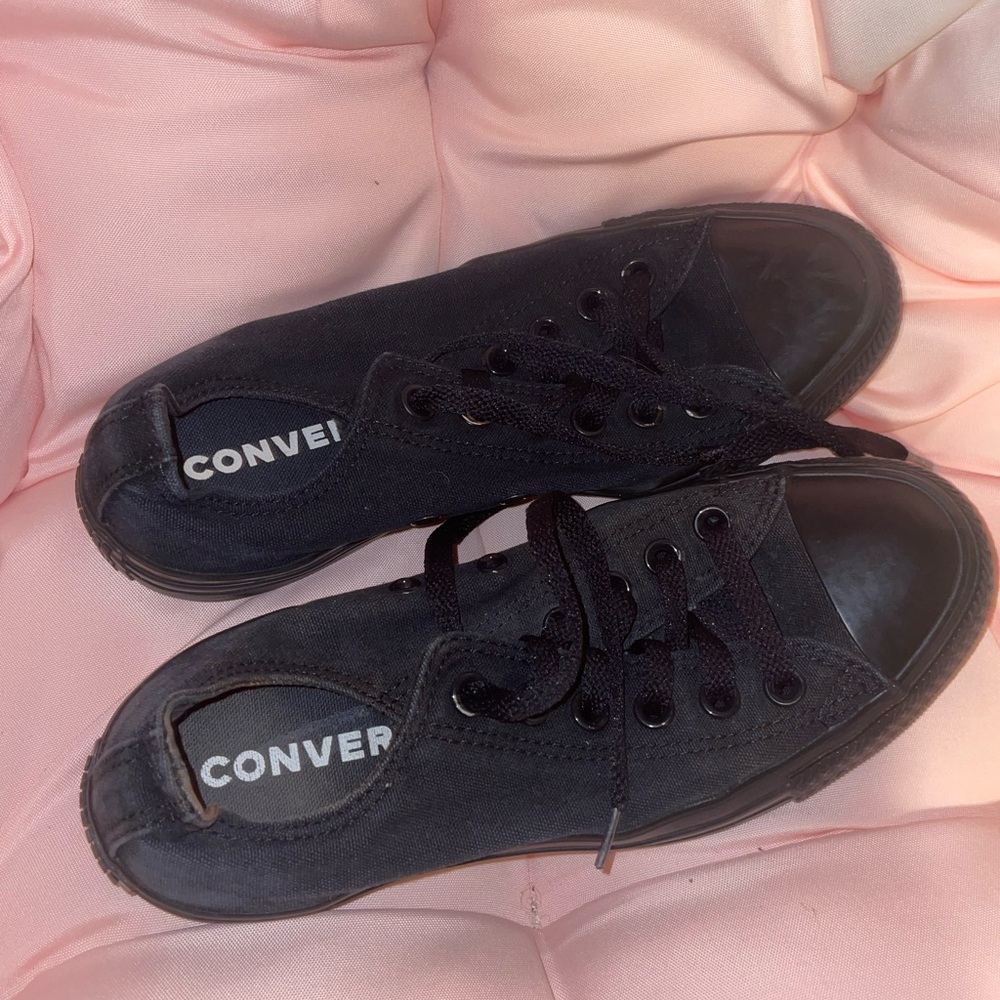 Converse All Black Canvas Sneakers